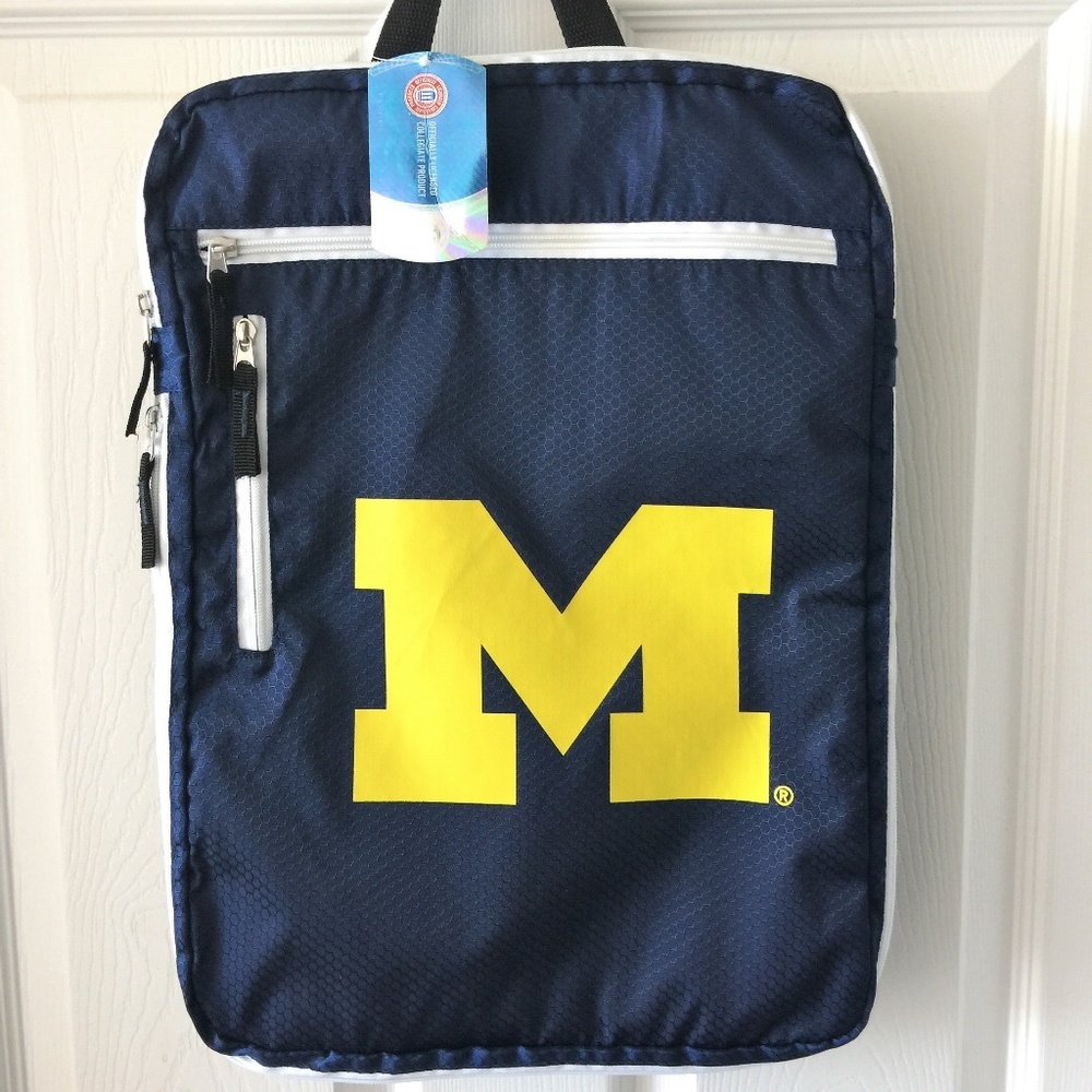 University of Michigan Blue Gym Backpack Sack NEW